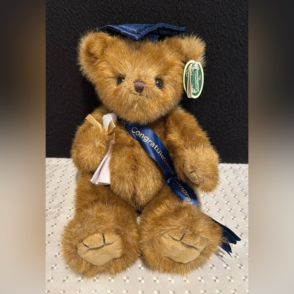 Bearington Plush Bear Smarty Graduation Cap Diploma 10 Inch NWT